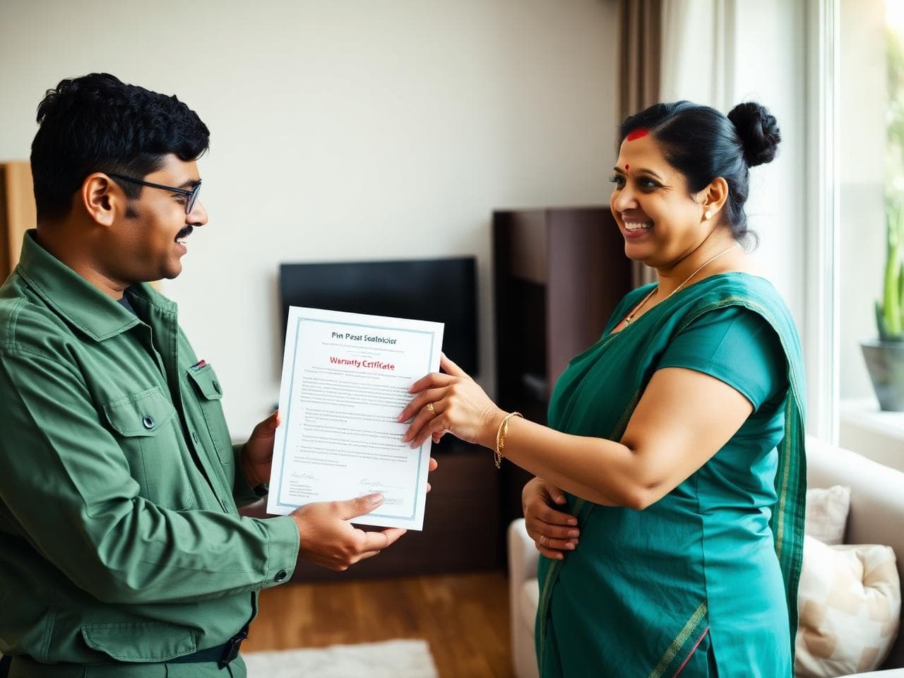 Job report handover after a residential job