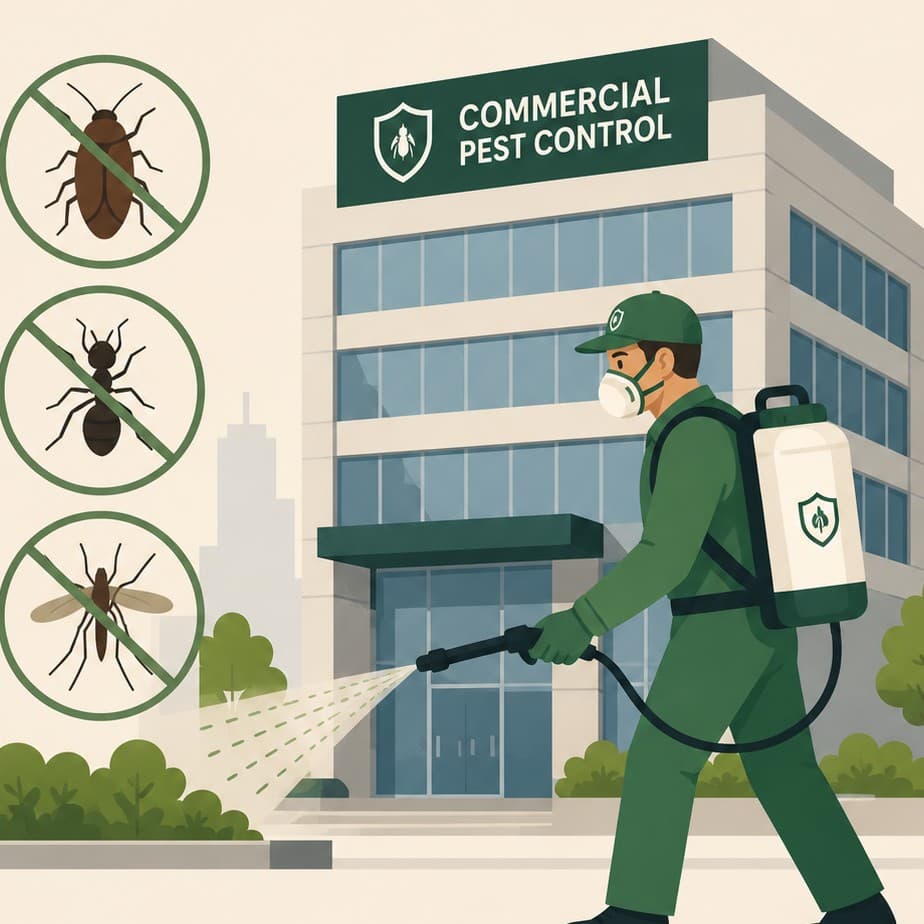 AIPS technician performing commercial pest control